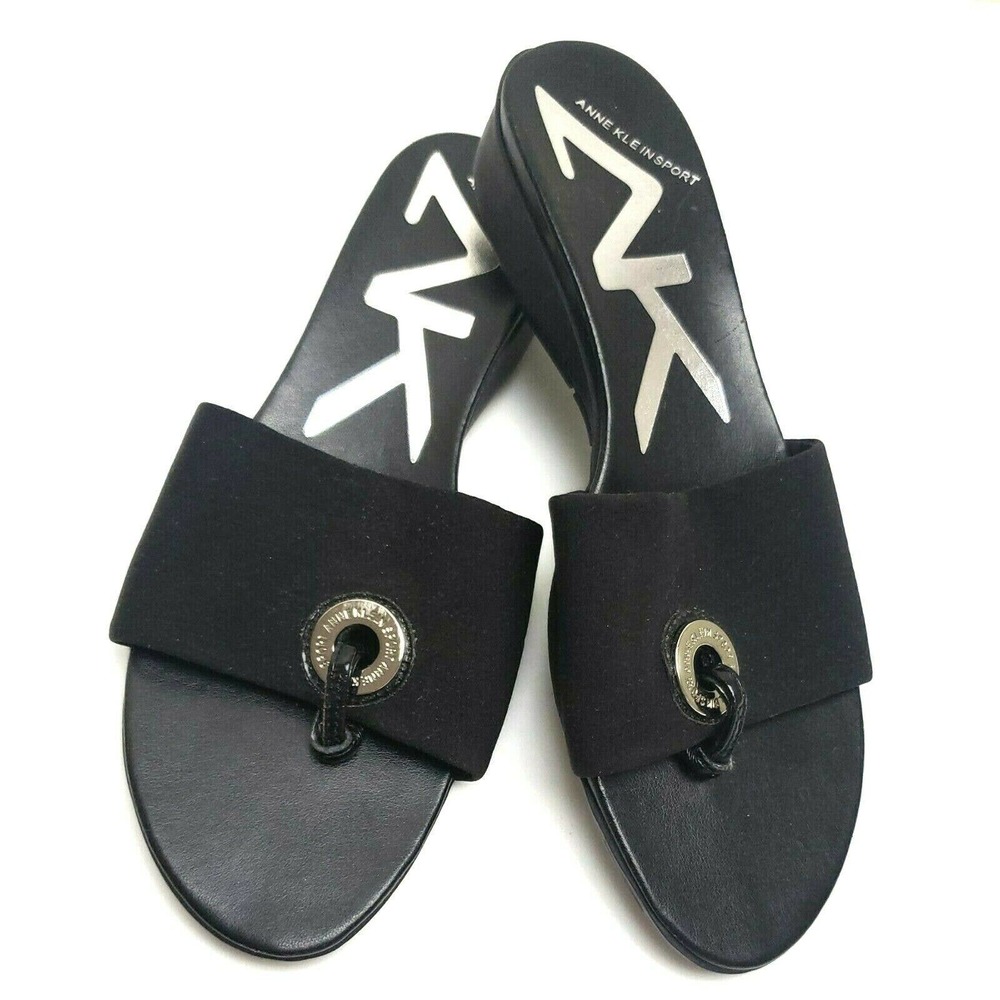 Ann Klein Slip on Flip Flop Flats Slide Sandals